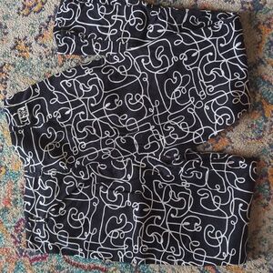Lucy & Yak black & white scribble Camden pants - size 28